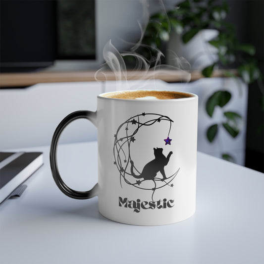 Majestic cat! Color Morphing Mug, 11oz