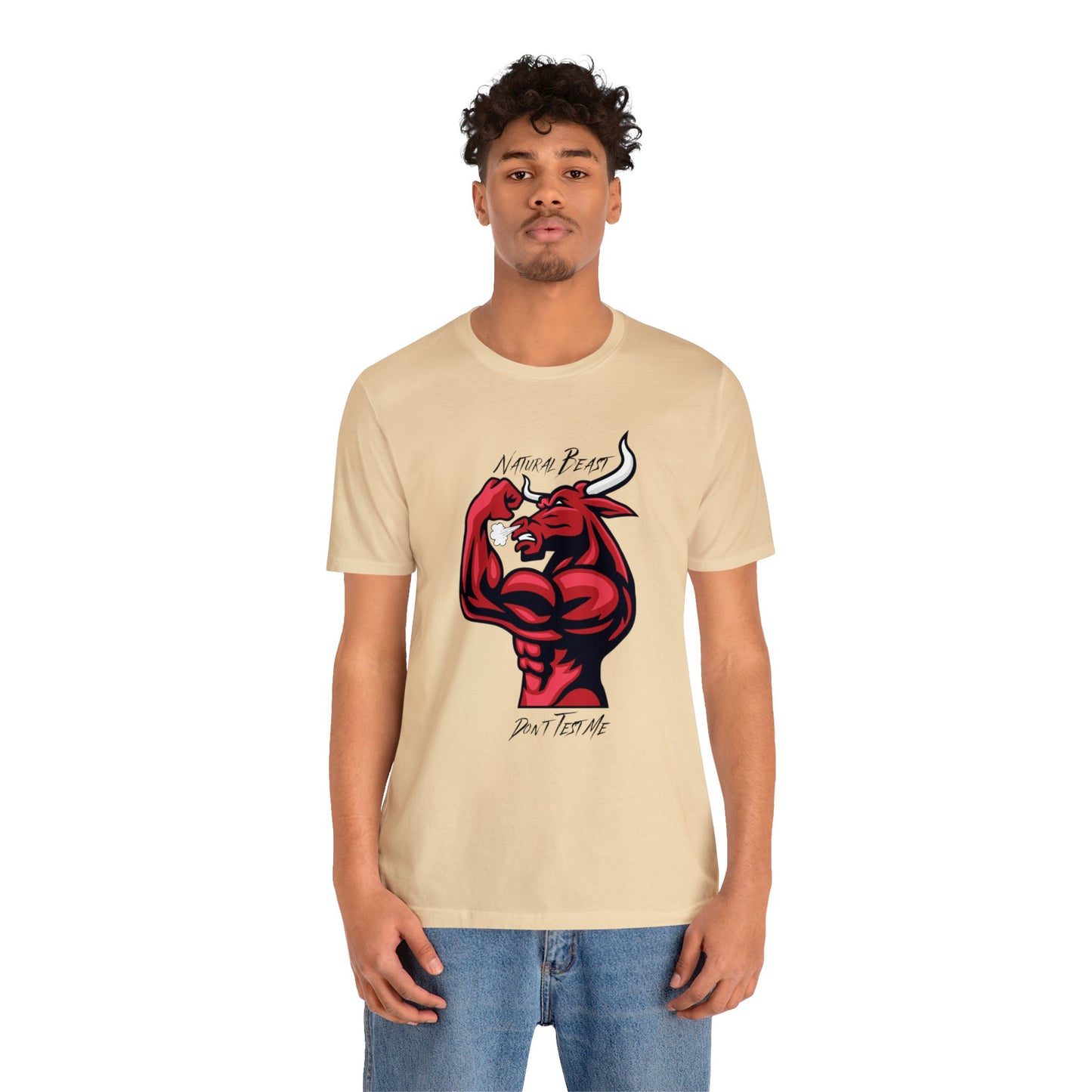 Natural Beast Bull, Unisex Jersey Short Sleeve Tee