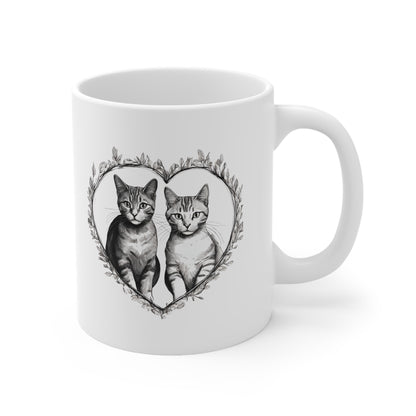 Cats in love! Ceramic Mug 11oz