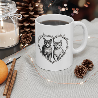 Cats in love! Ceramic Mug 11oz