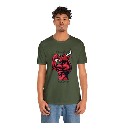 Natural Beast Bull, Unisex Jersey Short Sleeve Tee