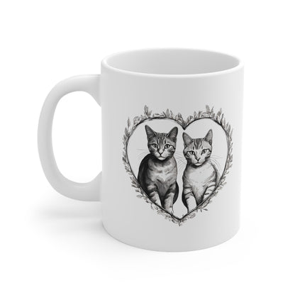 Cats in love! Ceramic Mug 11oz