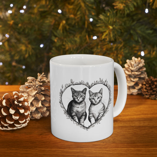Cats in love! Ceramic Mug 11oz