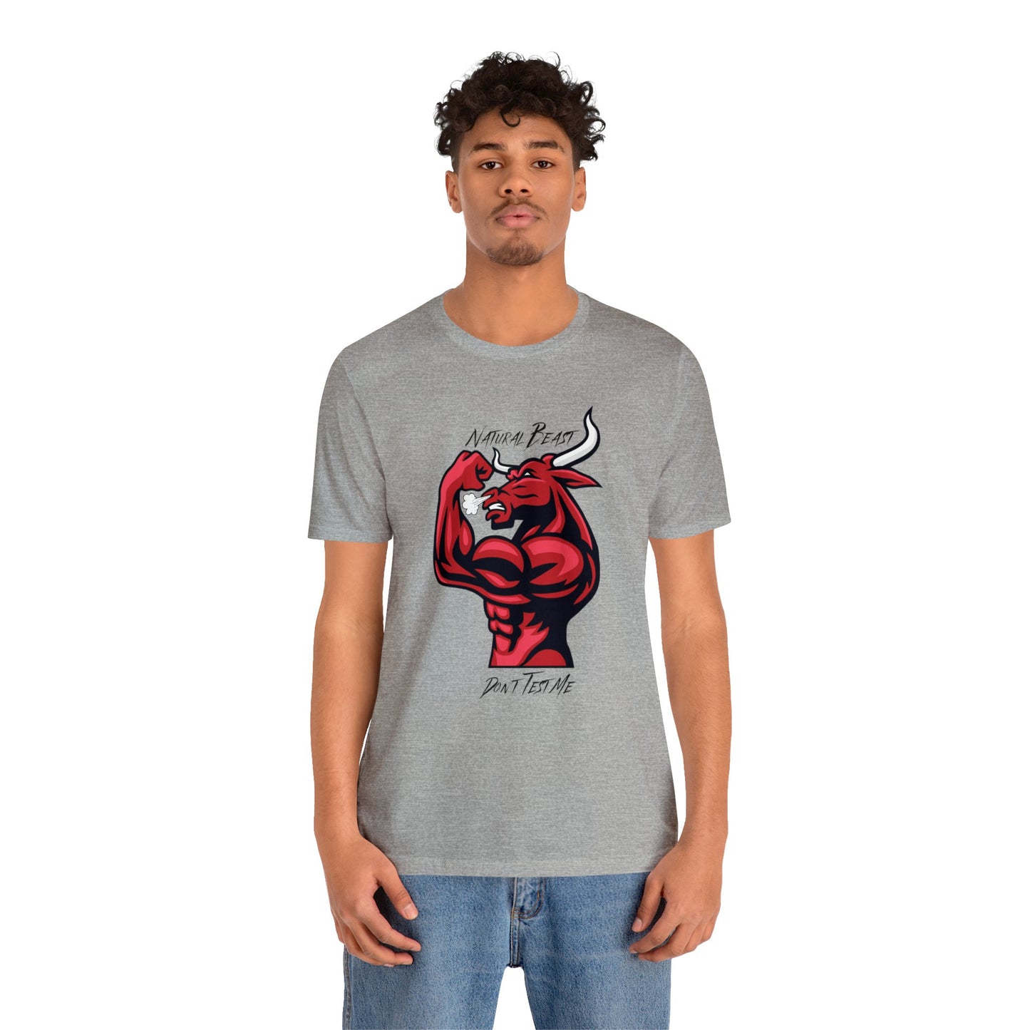 Natural Beast Bull, Unisex Jersey Short Sleeve Tee