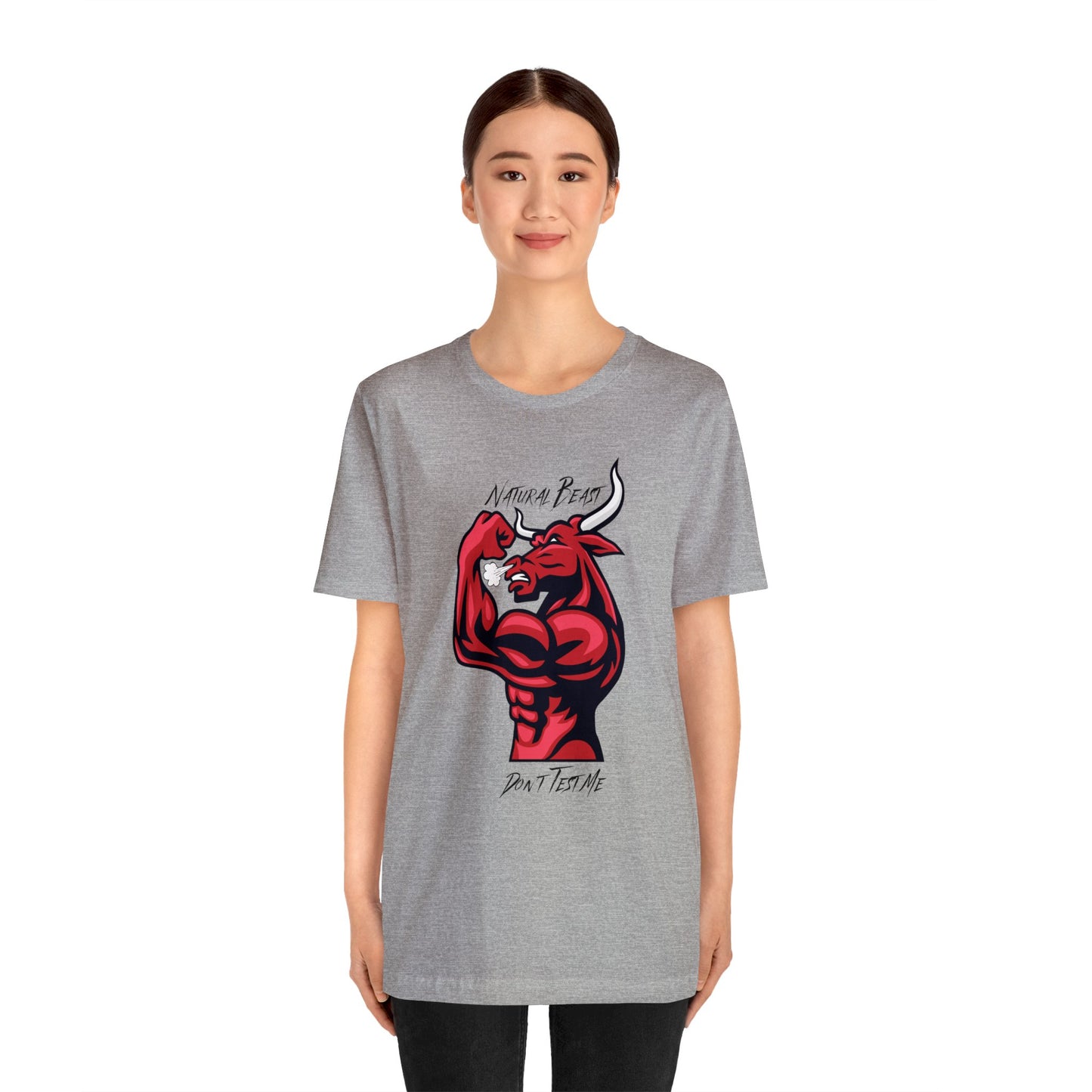 Natural Beast Bull, Unisex Jersey Short Sleeve Tee